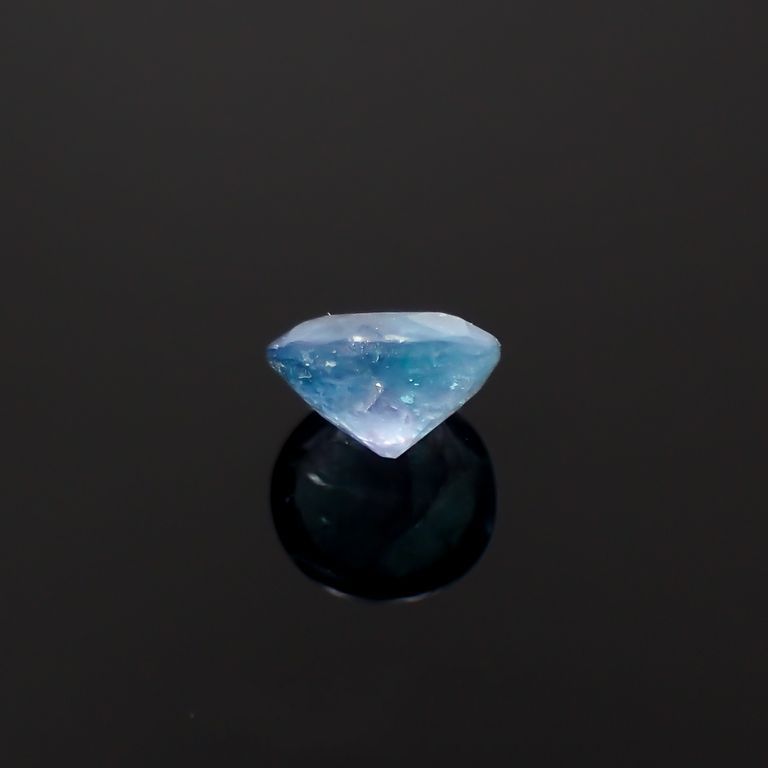 バイカラーパライバトルマリン 非加熱 ブラジル・バターリャ鉱山産 0.40ct[230220472]4.7x4.7mm前後