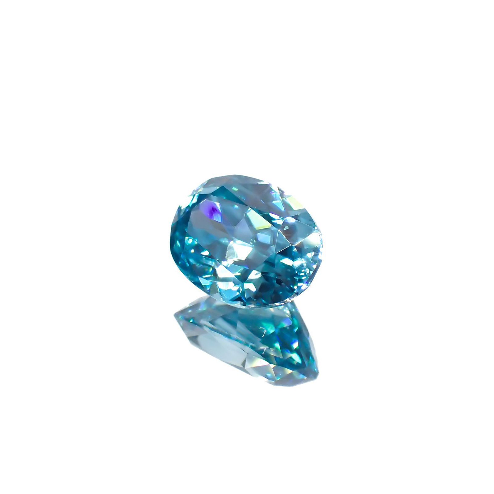 ラタナキリブルージルコン(宝石名ブルー・ジルコン)カンボジア産 2.770ct ソ付(彩珠)[221018935]8.9x6.5mm前後