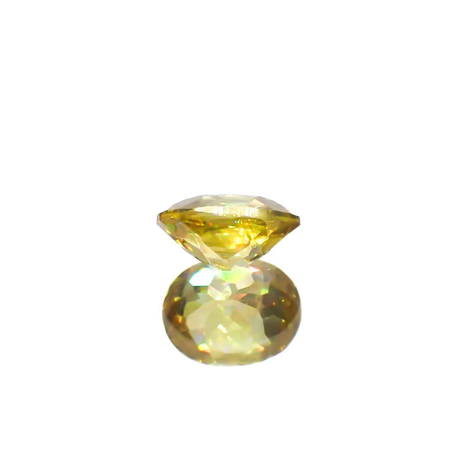 ゴールデンスフェーン(宝石名スフェーン)マダガスカル産 0.54ct 識別済[230120097]5.7x4.6mm前後