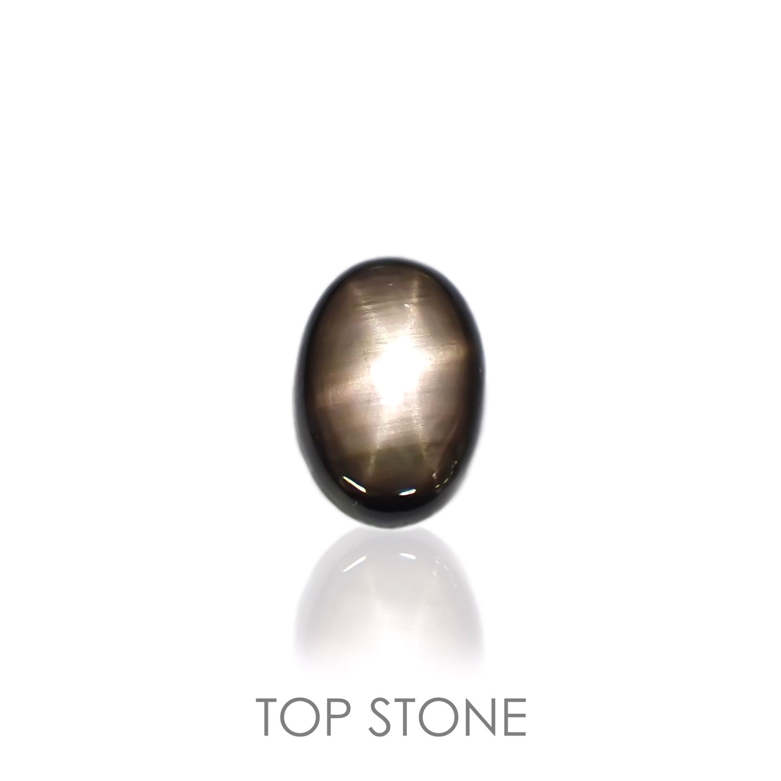 ブラックスターサファイア(宝石名ブラック・スターサファイア) タイ産 3.49ct 識別済[210912922]11.4×7.8mm前後