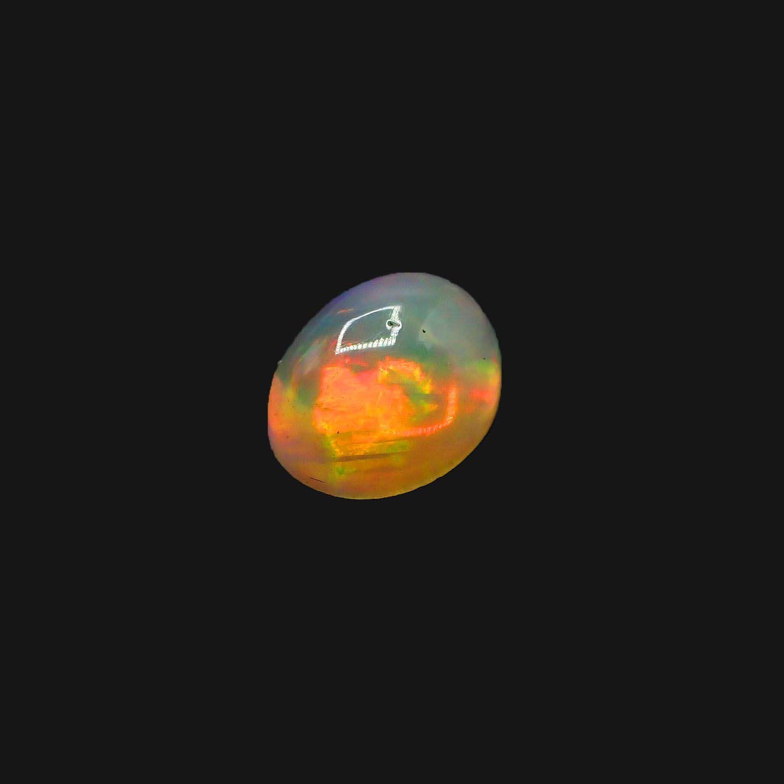 エチオピアオパール(宝石名オパール)エチオピア産 1.647ct ソ付(彩珠)[230722912]8.8x6.9mm前後