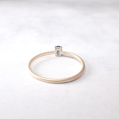 リング空枠：石留め▶ユークレース（お客様製作例）