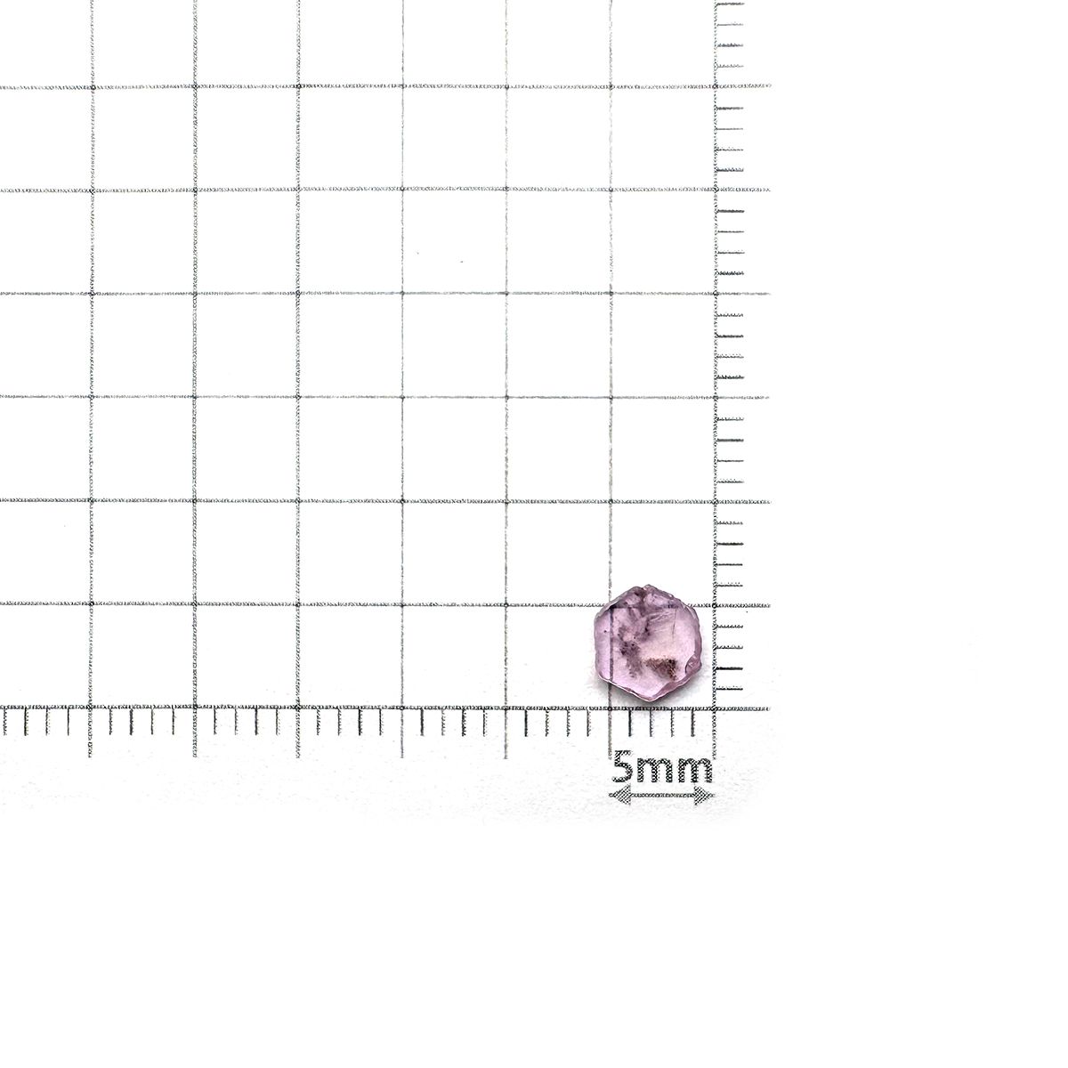 トラピッチェピンクサファイア 原石スライス パキスタン・カシミール地方産 0.38ct[240627851]5.6x5.1mm前後