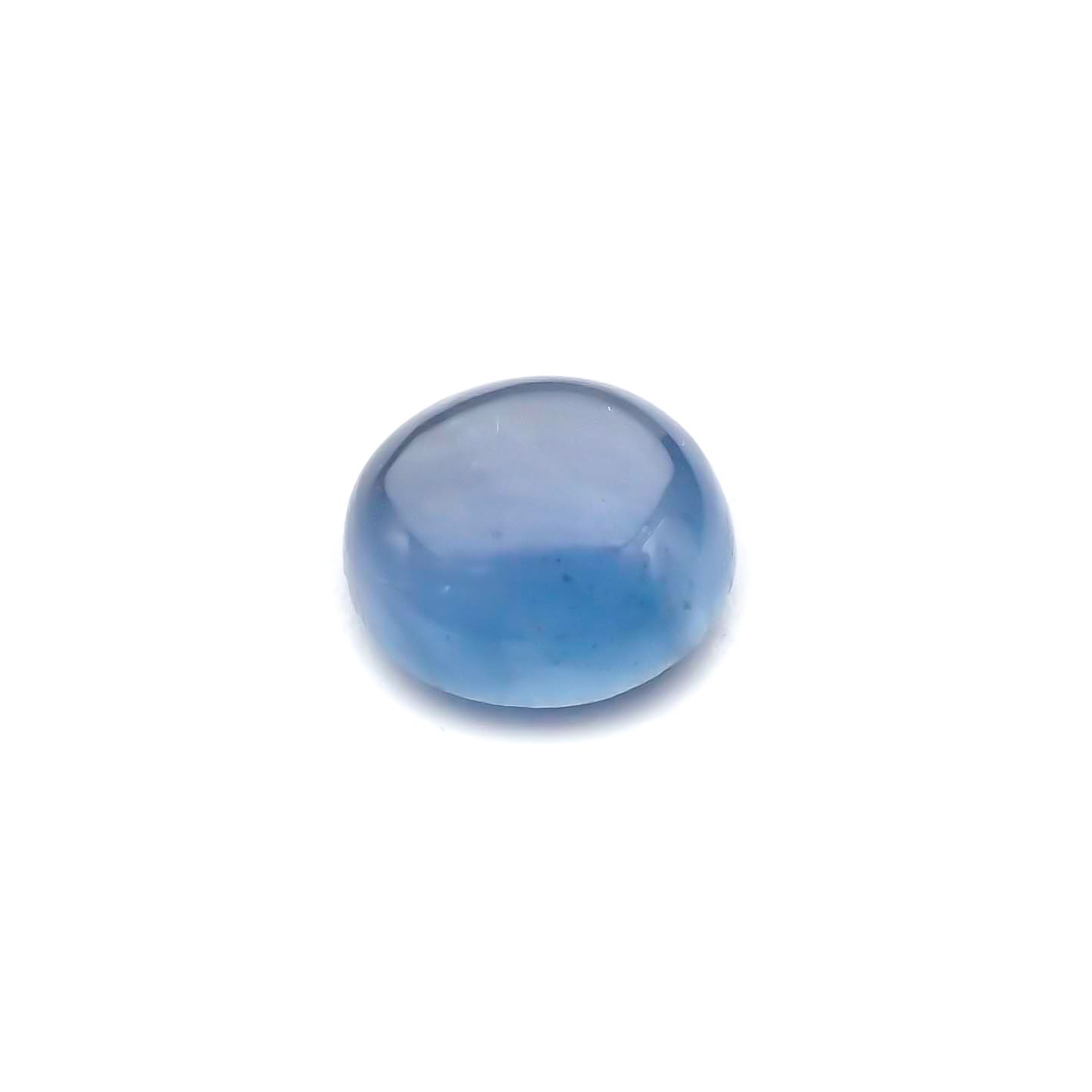 アパタイトキャッツアイ(宝石名ブルー・アパタイト・キャッツアイ)マダガスカル産 3.357ct ソ付(彩珠)[231124147]9.3x9.2mm前後