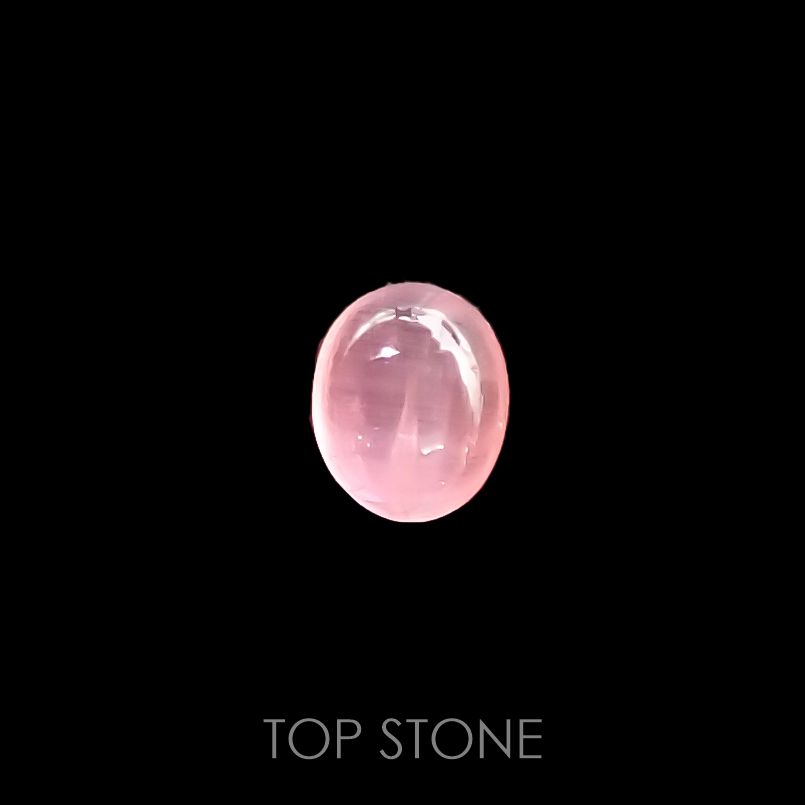 ペツォッタイトキャッツアイ(ラズベリル)(宝石名ペツォッタイト・キャッツアイ) マダガスカル産 0.461ct ソ付(彩珠)[210811971]5.1×4.1mm前後