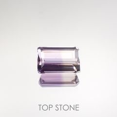 アワーグラスアメジスト(宝石名バイカラー・クォーツ) モロッコ産 1.25ct 識別済[210812317]8×5.1mm前後