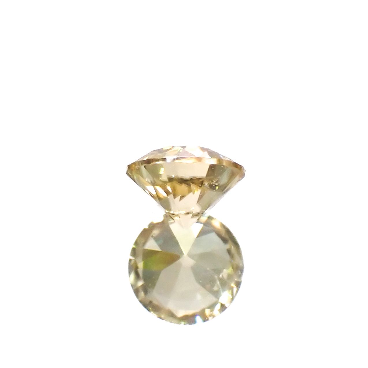 イエロージルコン(宝石名イエロー・ジルコン)スリランカ/カンボジア産 0.33ct 識別済[241129497]3.9x3.9mm前後