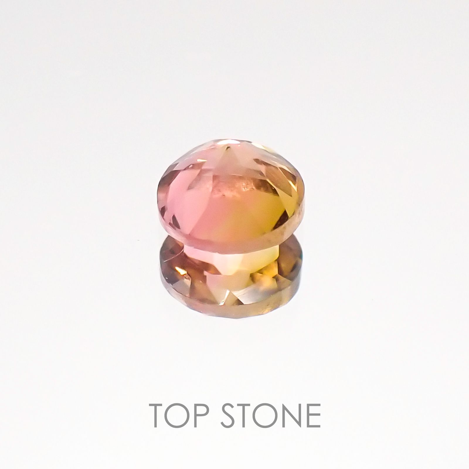 バイカラートルマリン ブラジル産 ルース 0.36ct[20107127]4.3×4.4mm前後