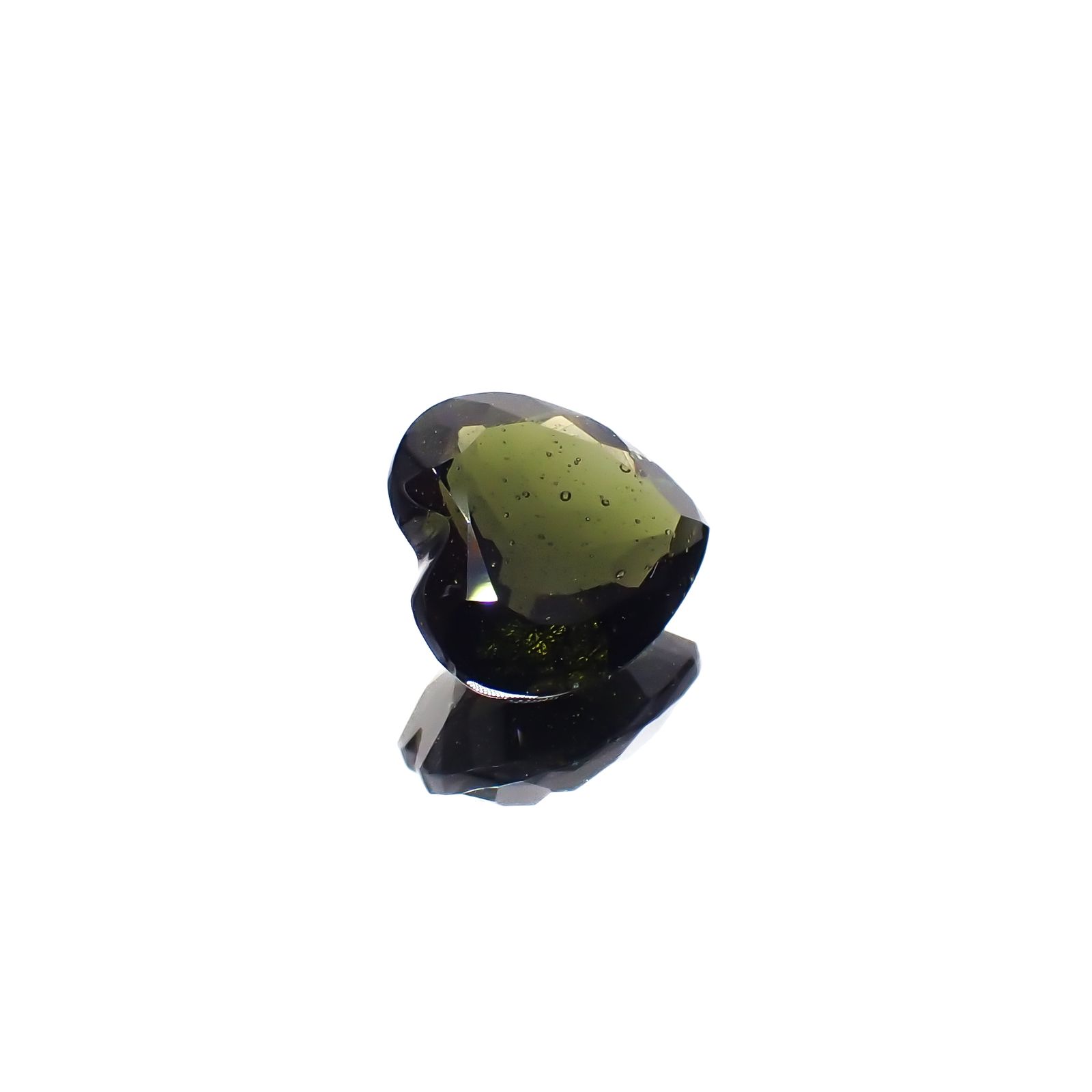 モルダバイト(宝石名モルダバイト)発見地：旧チェコスロバキア 5.99ct 識別済[231224834]13x12.9mm前後