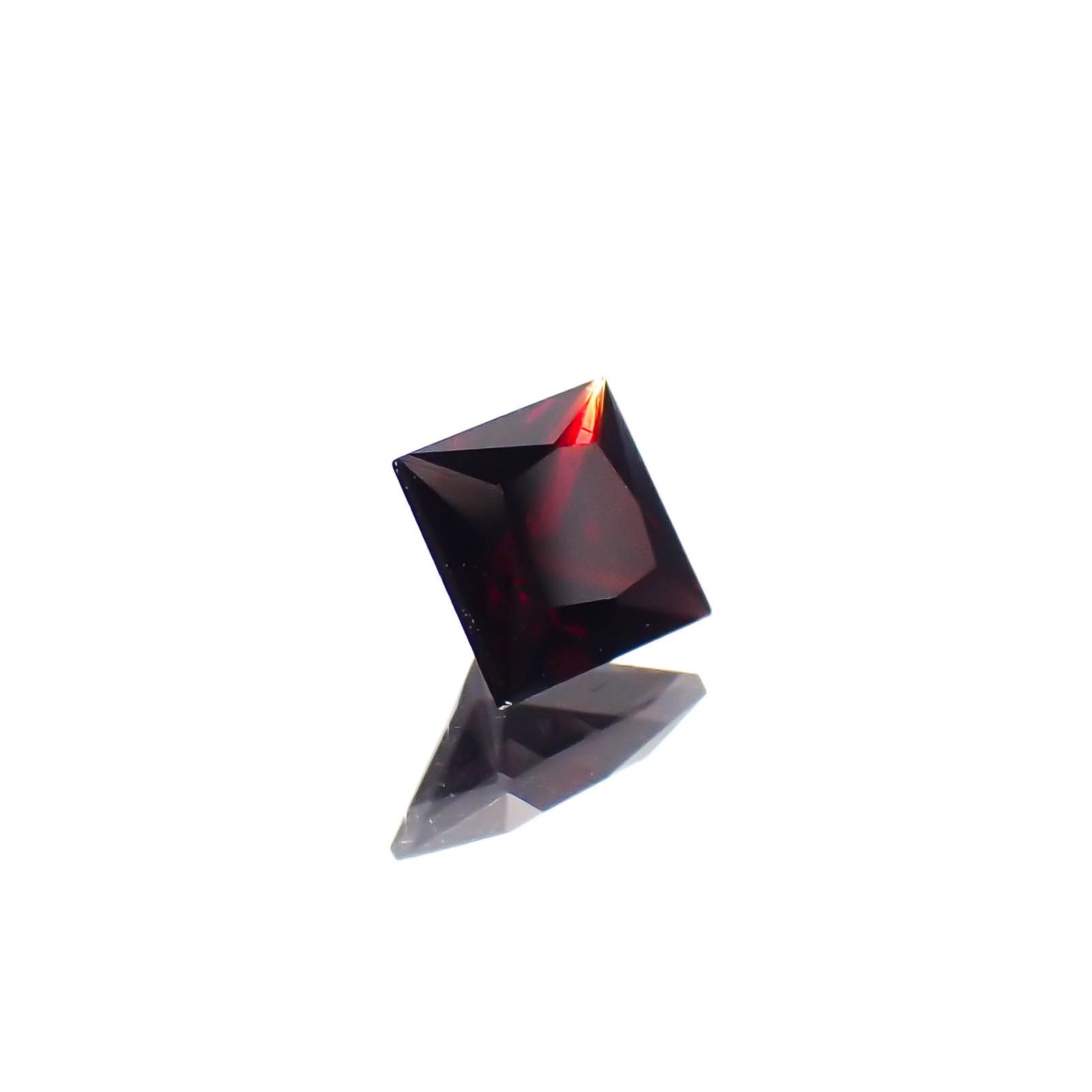 ◇プリンセスカット◇アントヒルガーネット(クロムパイロープガーネット) アメリカ・アリゾナ州産 0.42ct[240527832]4x4mm前後