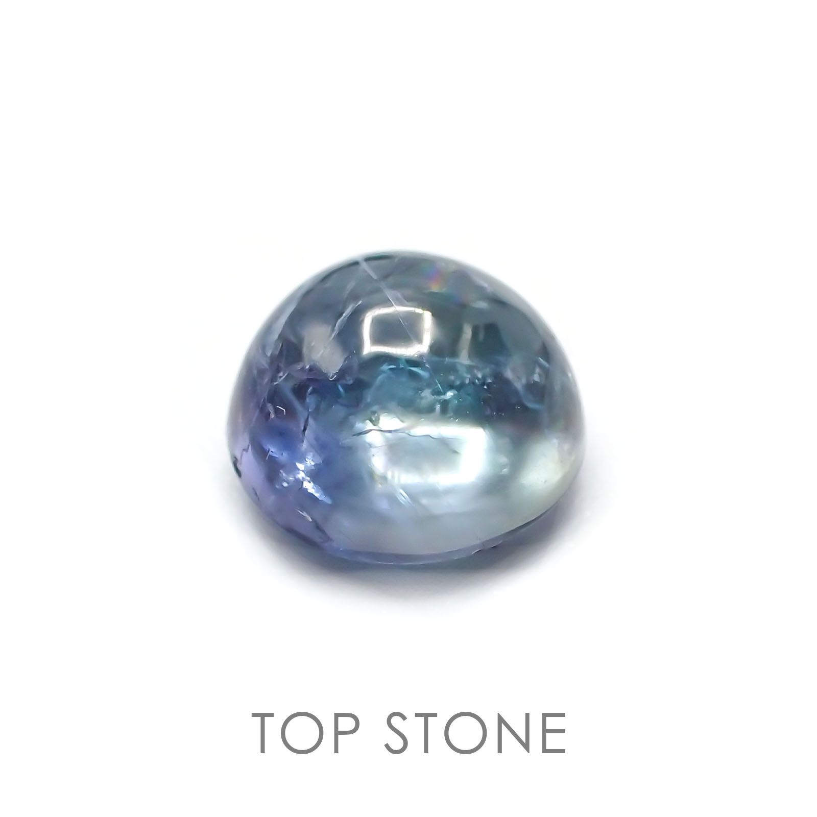 バイカラータンザナイト(ゾイサイト) 非加熱 タンザニア産 ルース 1.94ct[21038541]7.1×7mm前後