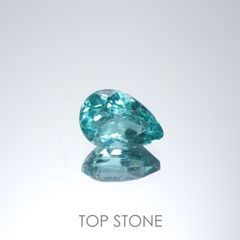 ブルーグリーンアパタイト(宝石名アパタイト)マダガスカル産 0.85ct 識別済[220515940]6.9x4.7mm前後