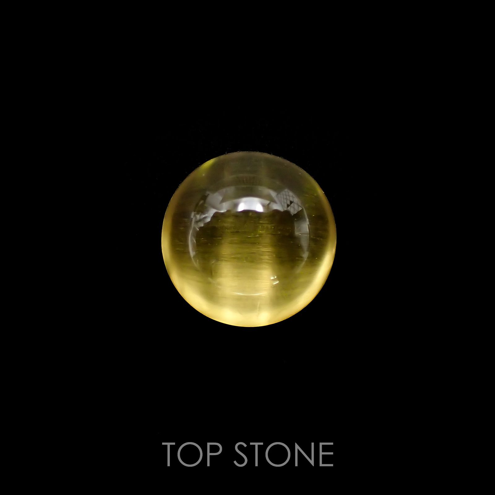 イエローベリルキャッツアイ(宝石名イエロー・ベリル キャッツアイ)ブラジル産 3.94ct 識別済[220917882]9.9x9.9mm前後