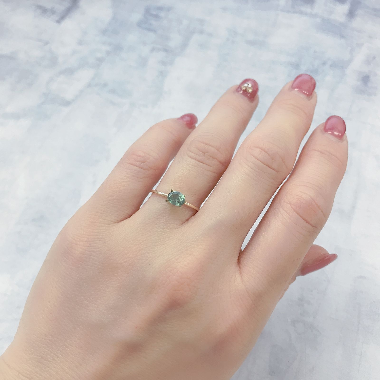 グリーンジルコン(宝石名ジルコン)スリランカ/カンボジア産 0.78ct 識別済[220114889]5.5x4.3mm前後