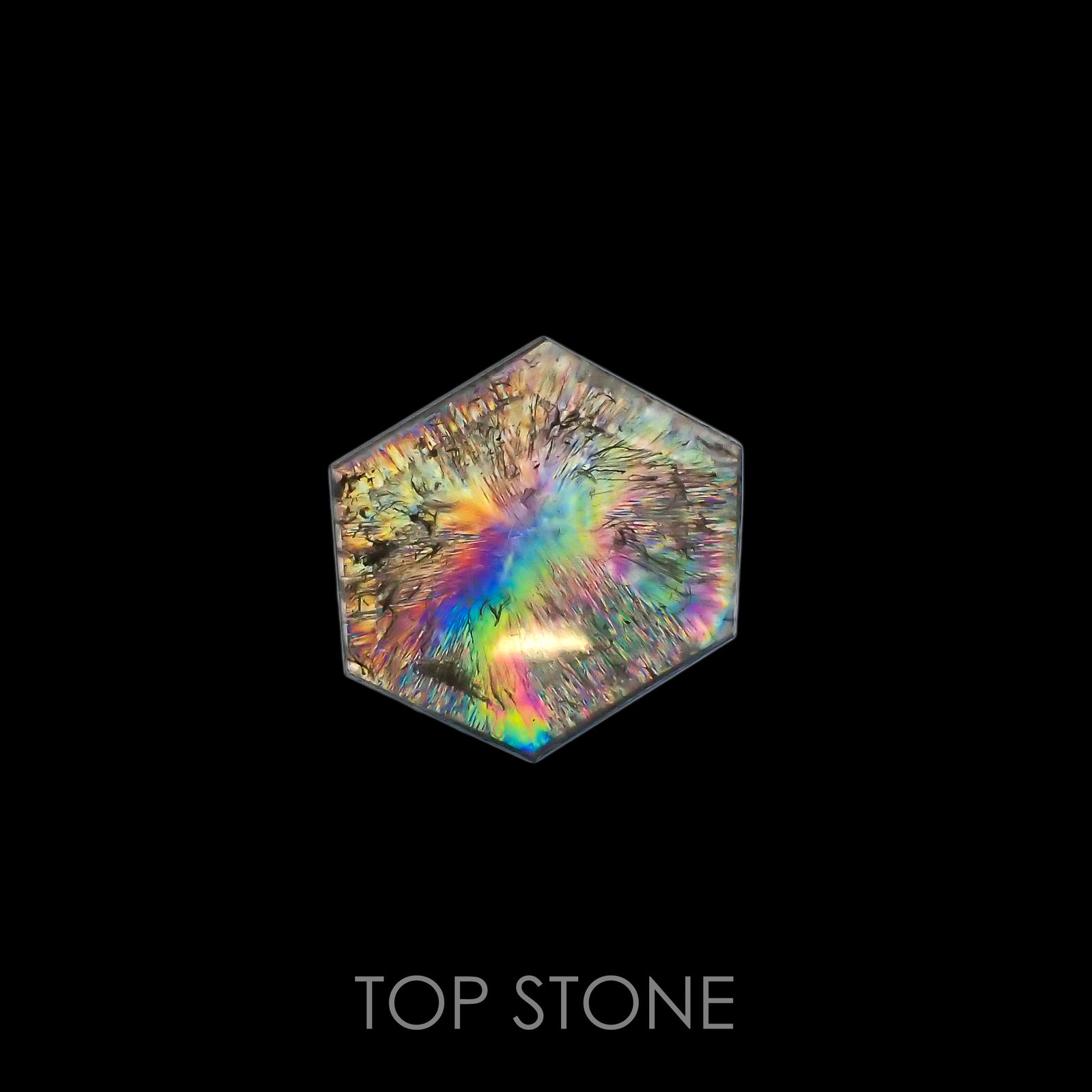 トラピッチェクォーツ 偏光板2枚付き コロンビア・ボヤカ産 30.76ct[230220812]26.5x23.2mm前後