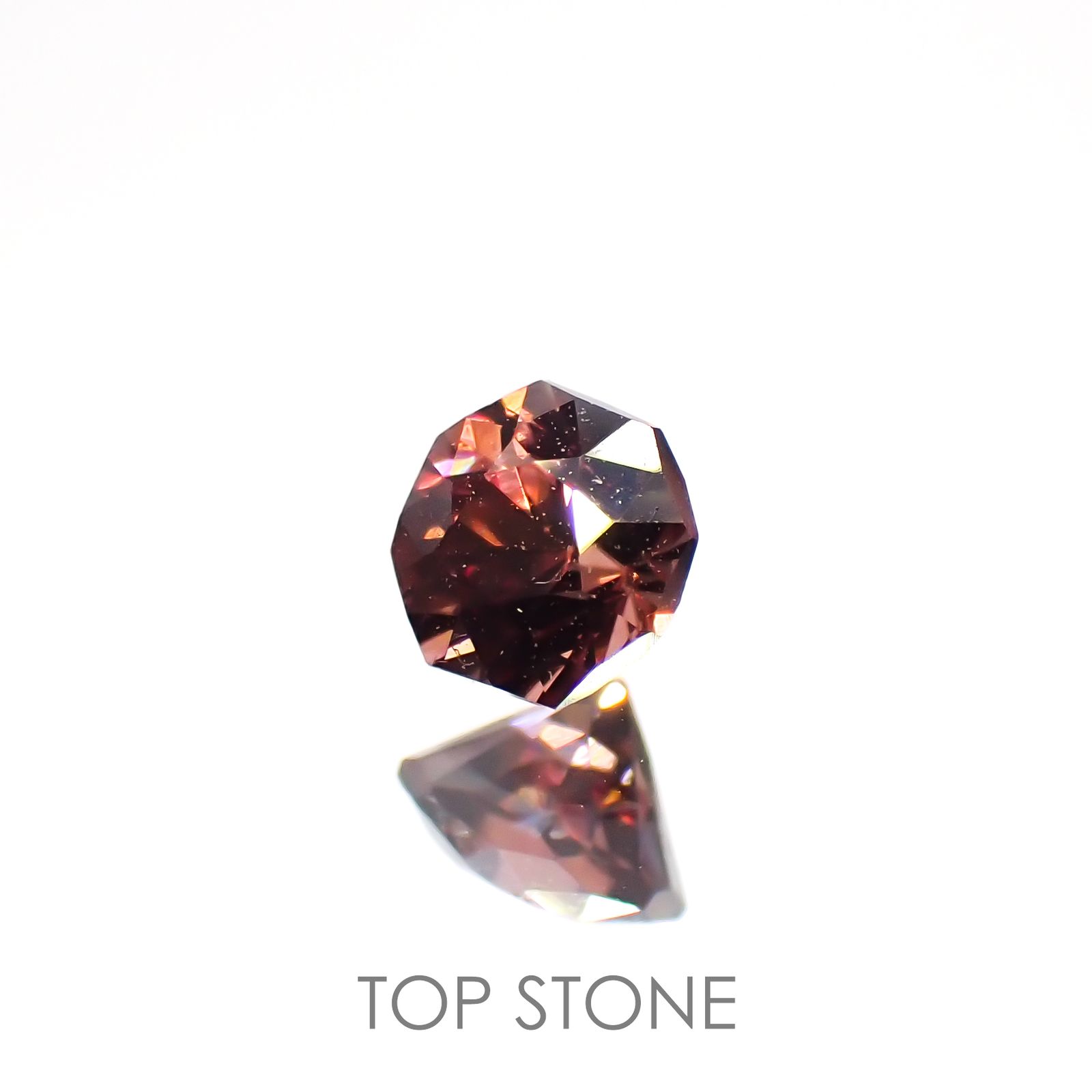 ◇オクタゴンカット◇ピンクジルコン(宝石名ジルコン)スリランカ/カンボジア産 0.43ct 識別済[220114929]3.9x3.8mm前後