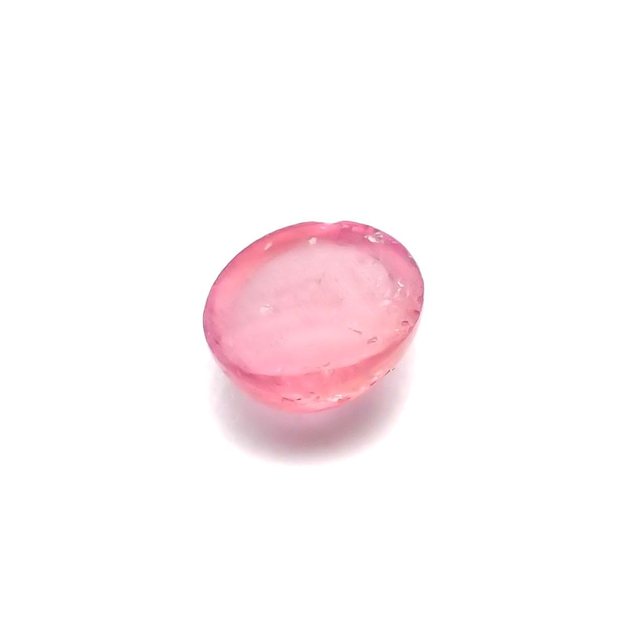 ペツォッタイトキャッツアイ(ラズベリル)(宝石名ペツォッタイト・キャッツアイ) マダガスカル産 0.495ct ソ付(彩珠)[210811975]5×4.4mm前後