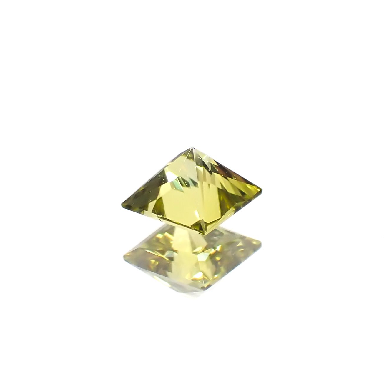 ◇プリンセスカット◇カナリートルマリン ザンビア・カナリー鉱山産 0.14ct[230823150]2.9x2.9mm前後