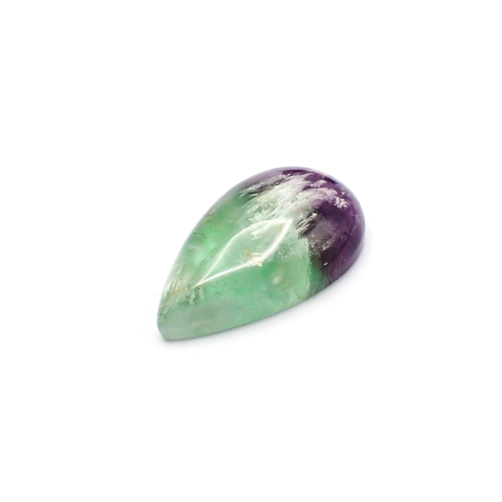 エンジェルフェザーフローライト(宝石名バライト イン フルオライト) 中国産 識別済 75.74ct / 38x24mm前後 [20073580]