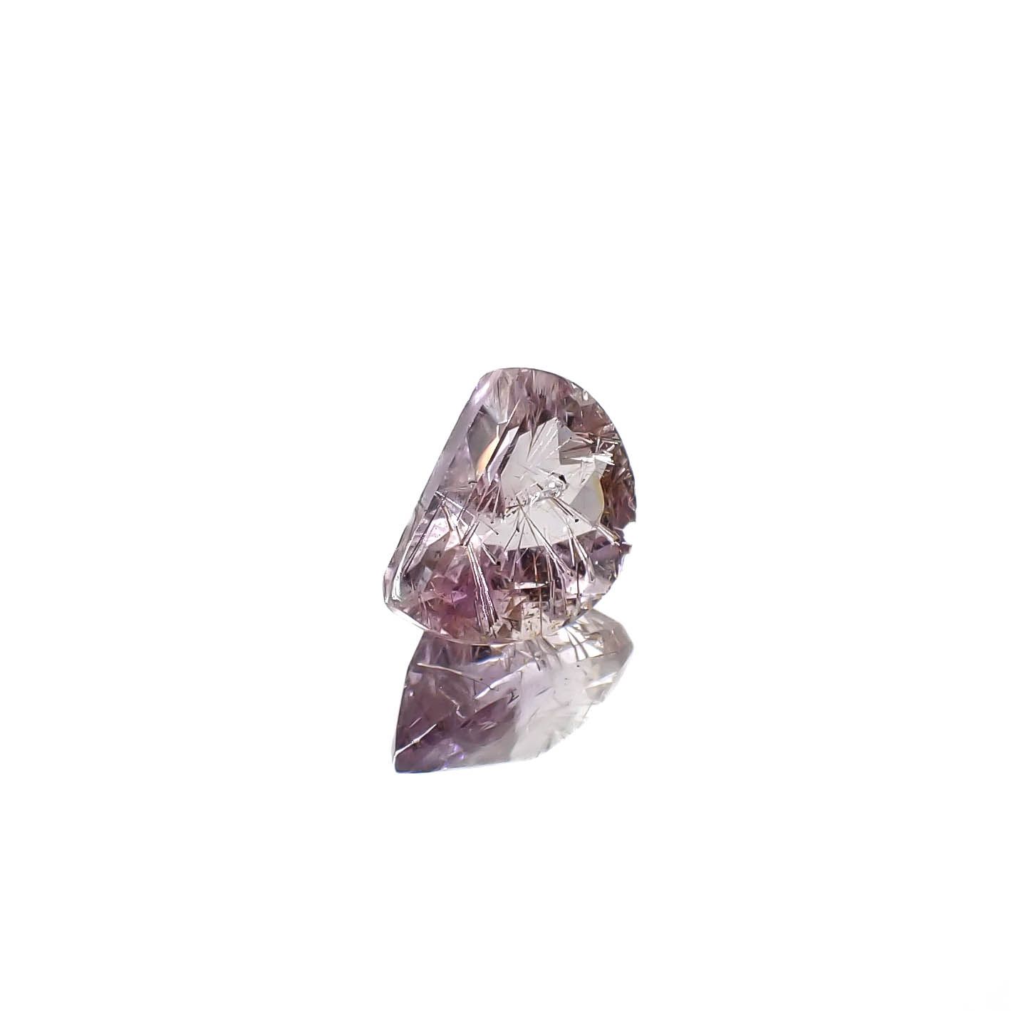 ◇カスタムカット◇アメジストエレスチャル ブラジル産 2.86ct [250730857]10.2x7.8mm前後