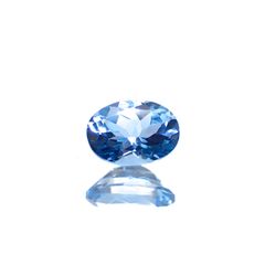アクアマリン サンタマリアカラー ナイジェリア産 0.71ct [250329940]6.8x4.9mm前後
