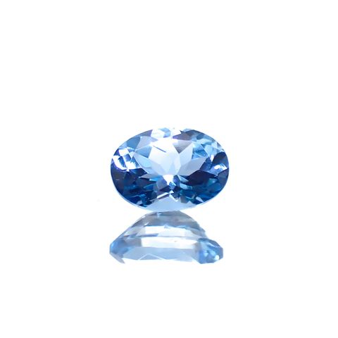 アクアマリン サンタマリアカラー ナイジェリア産 0.71ct [250329940]6.8x4.9mm前後