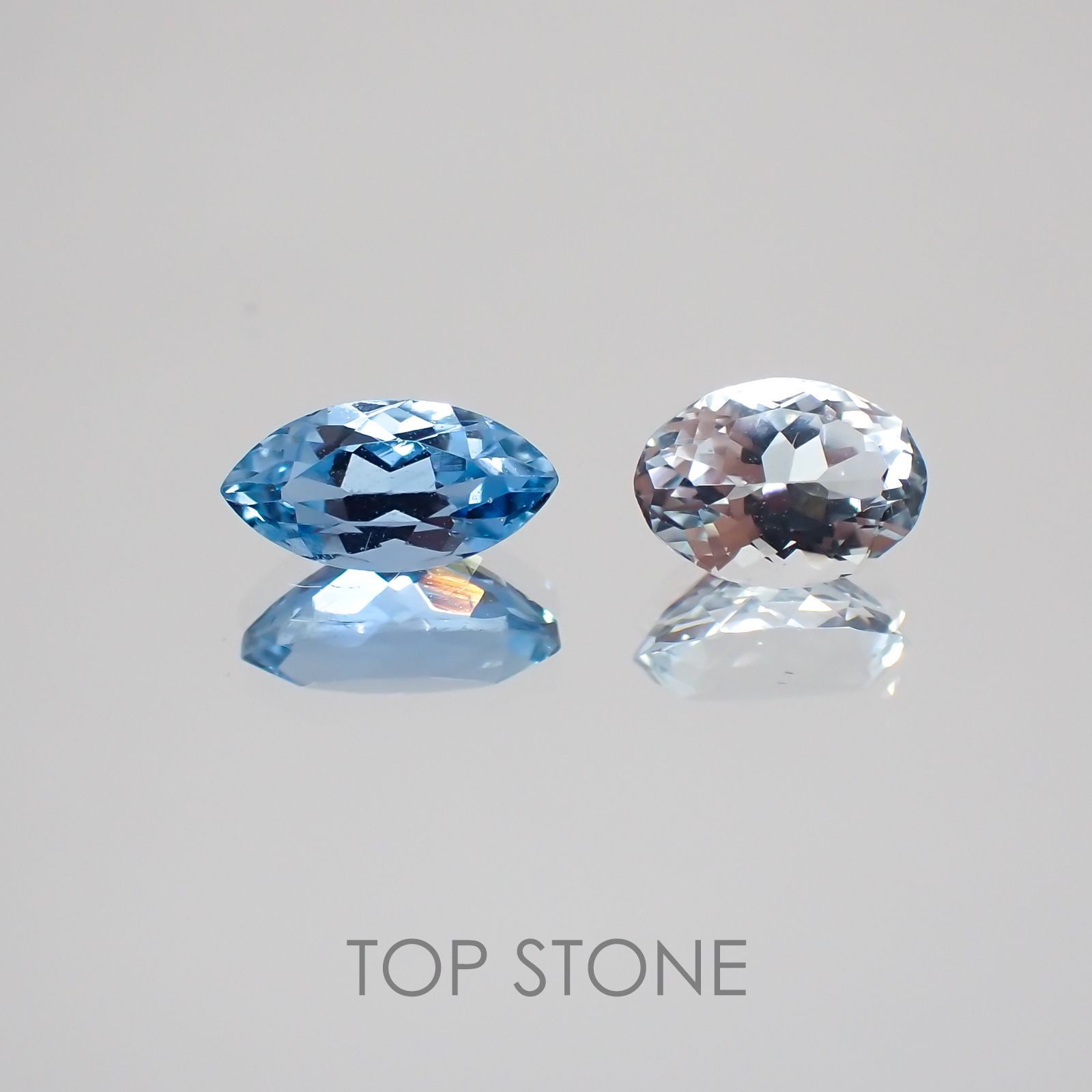 サンタマリア アクアマリン ブラジル産 ルース 0.65ct[21019121]7.9×4mm前後