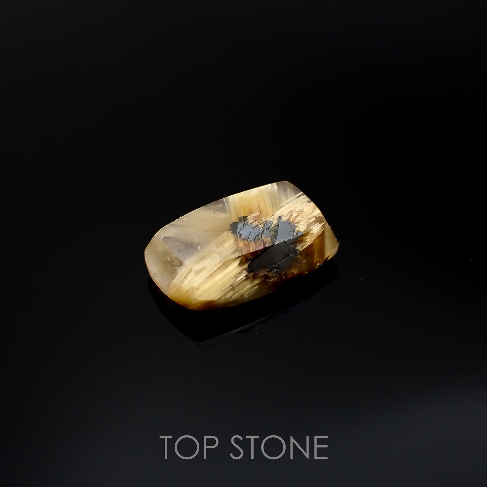太陽タイチンルチルクォーツ ブラジル産 7.31ct[220716739]15.7x10.4mm前後