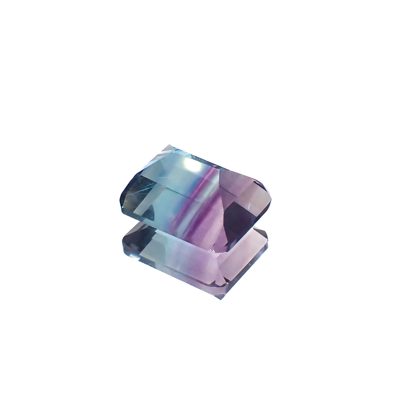 パーティカラーフローライト フルオレッセンス ブラジル産 4.52ct[230823264]10.2x8.1mm前後