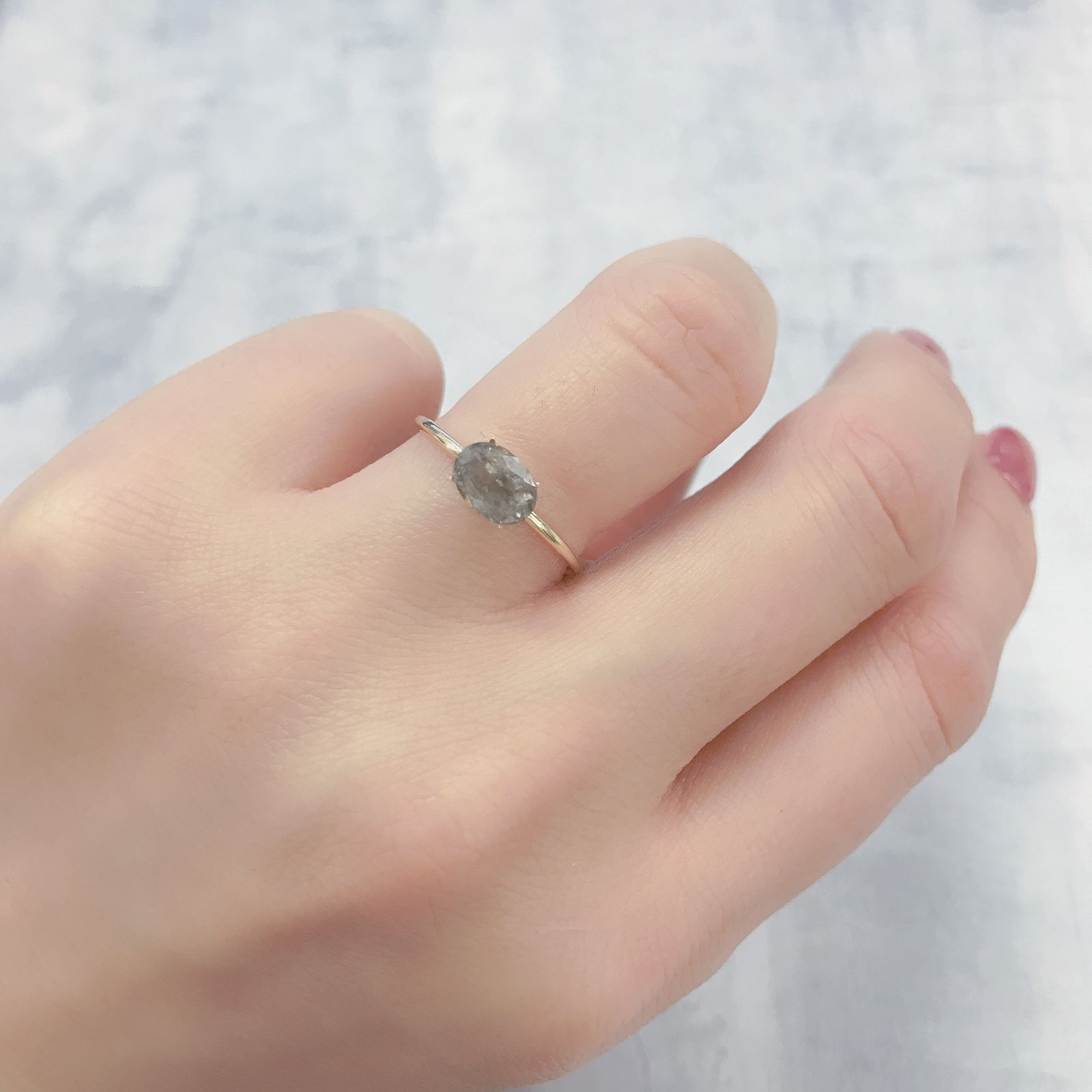 アベンチュリンアクアマリン ナイジェリア産 0.80ct[220114435]6.7x4.9mm前後