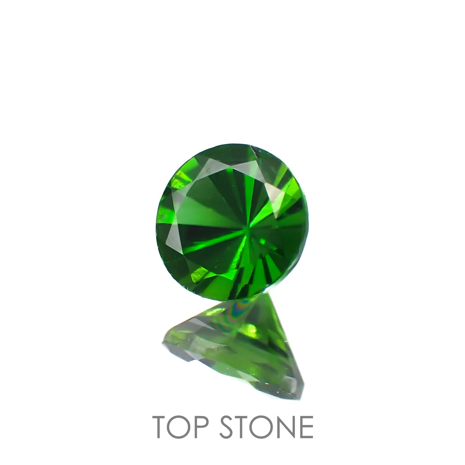 クロムダイオプサイド(宝石名クロム・ダイオプサイド)ロシア産 0.51ct 識別済[220917661]5x4.9mm前後