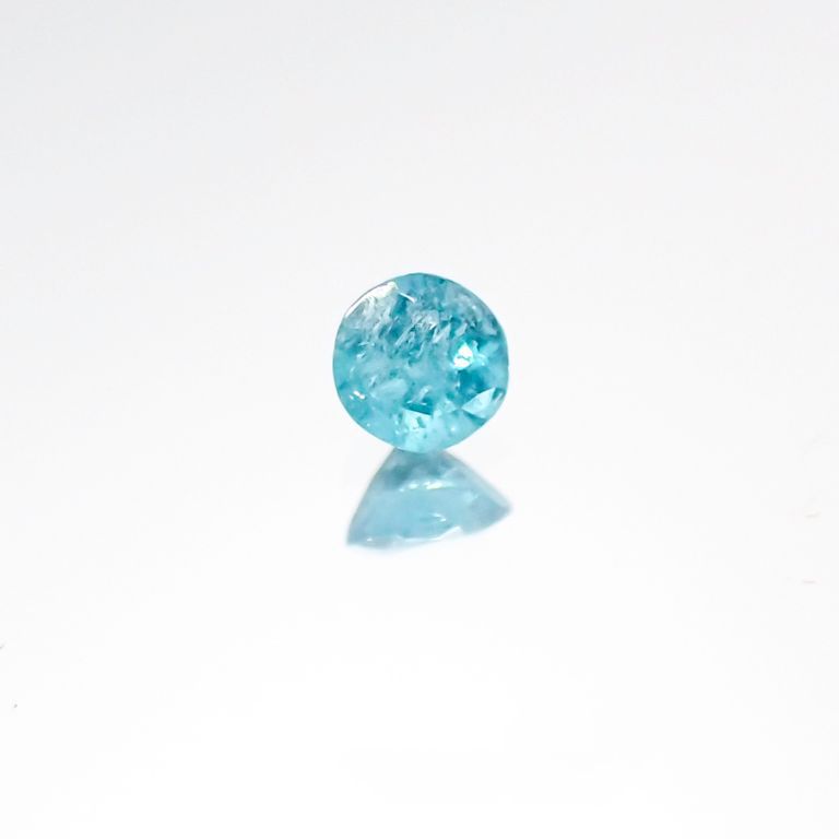 パライバトルマリン(宝石名トルマリン/別名パライバ・トルマリン) ブラジル・パライバ州バターリャ鉱山産 0.053ct 識別済[20106264]2.4×2.4mm前後