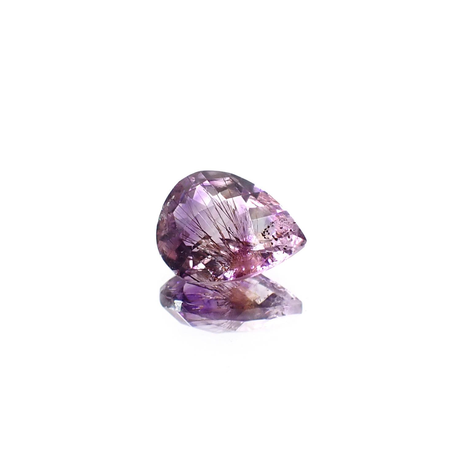 ◇チェッカーカット◇アメジストエレスチャル ブラジル産 2.39ct [250730853]10.4x8.1mm前後