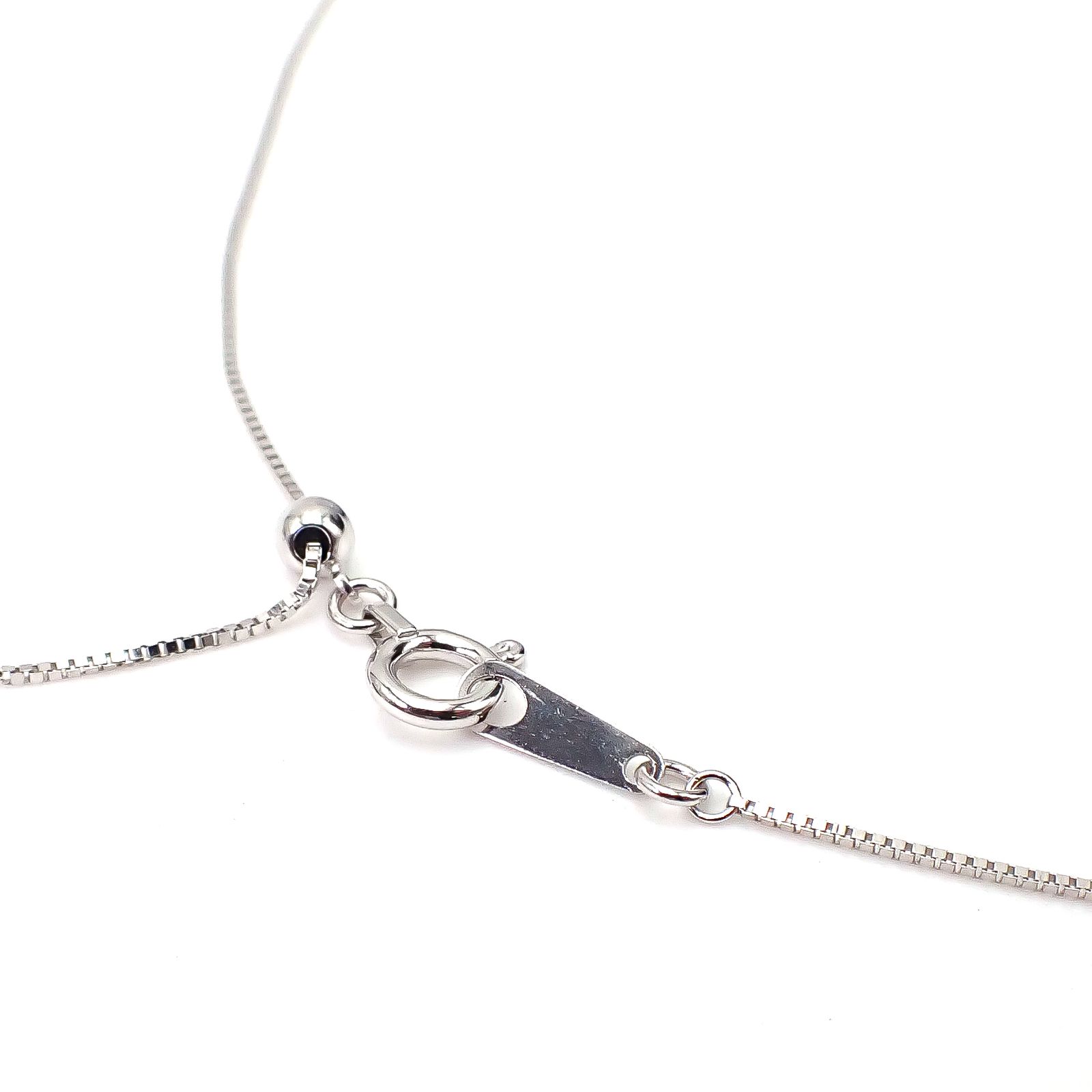 K18WGスライドピンチェーン ベネチアン[326]0.6mm 45cm