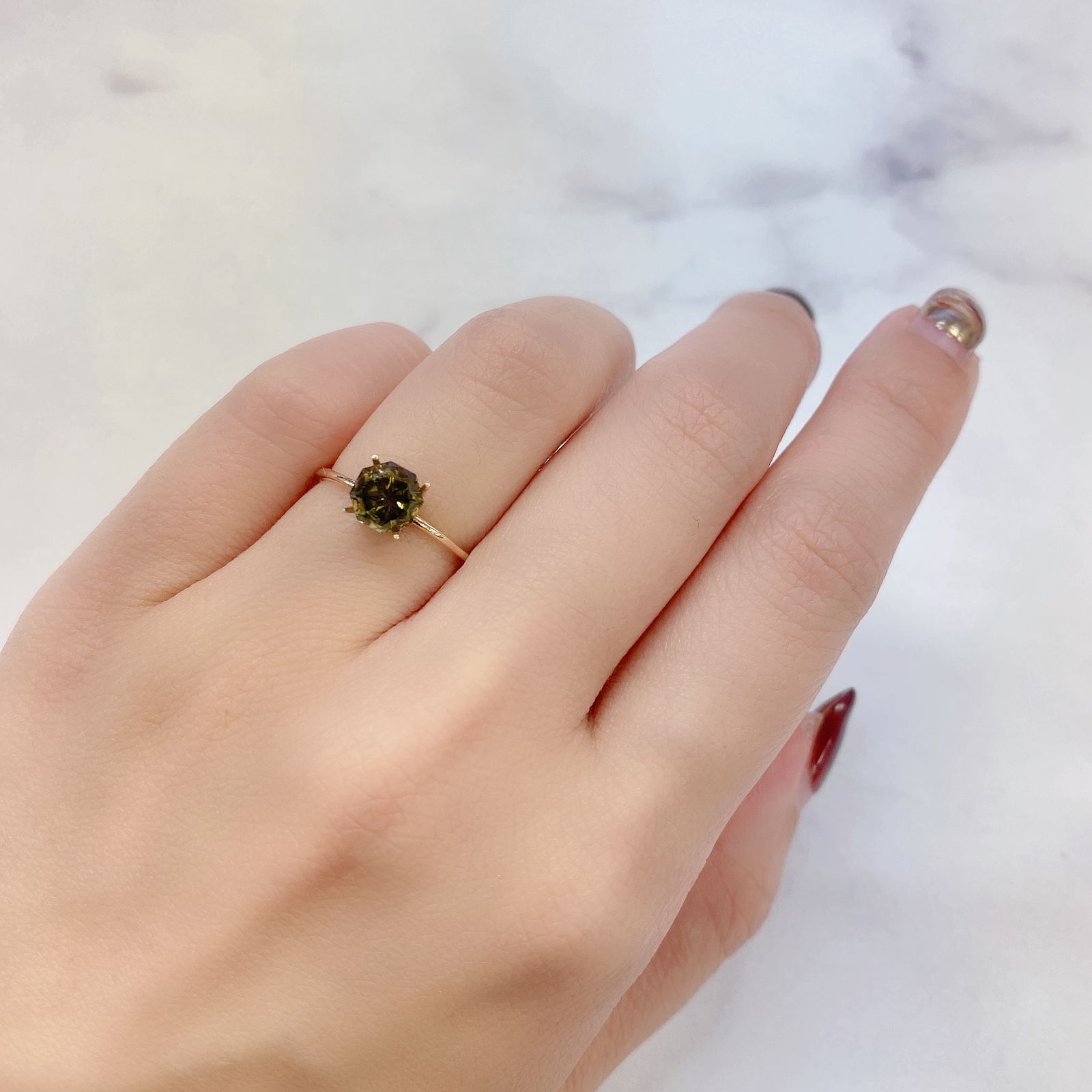 ◇オクタゴンカット◇ブラウントルマリン SA(宝石名トルマリン)ブラジル/アフリカ産 1.112ct ソ付(彩珠)[231124218]6.1x6.1mm前後
