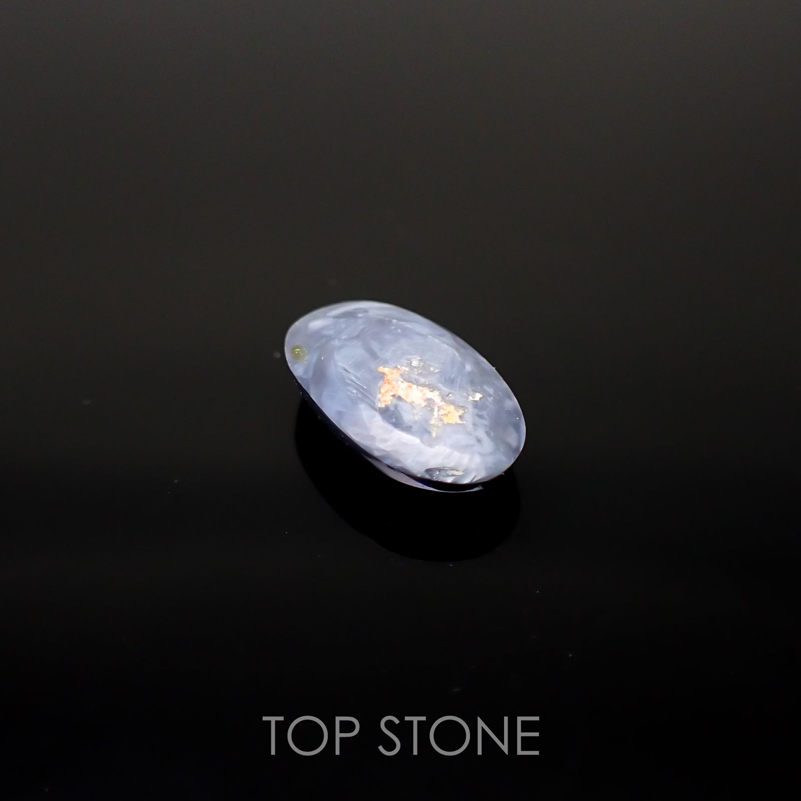 ブラックオパール(宝石名ブラック・オパール) オーストラリア産 1.742ct ソ付(彩珠)[210611325]11.9×7.3mm前後