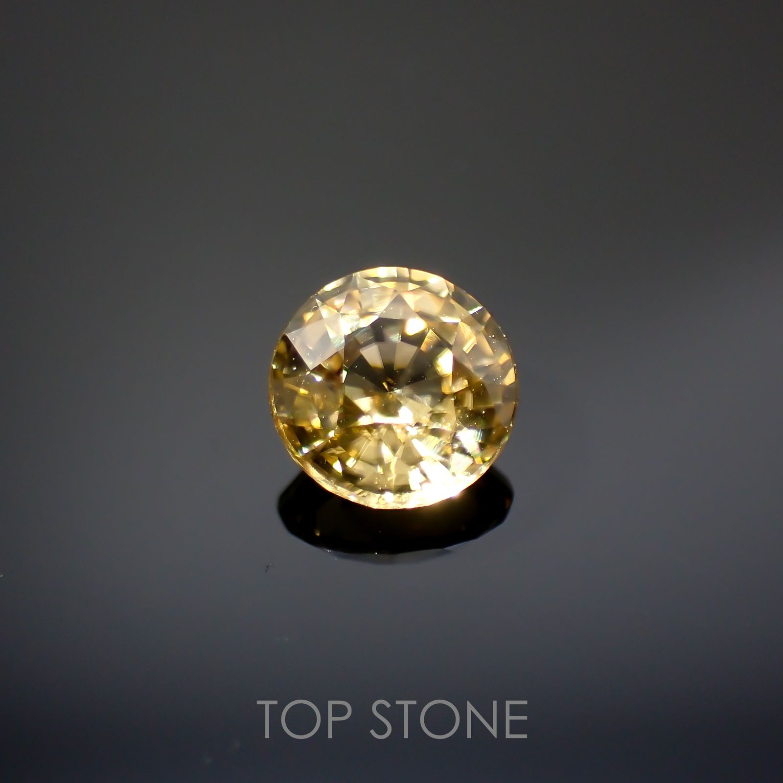 イエロージルコン(宝石名ジルコン)スリランカ/カンボジア産 1.26ct 識別済[220114838]6.1x6mm前後