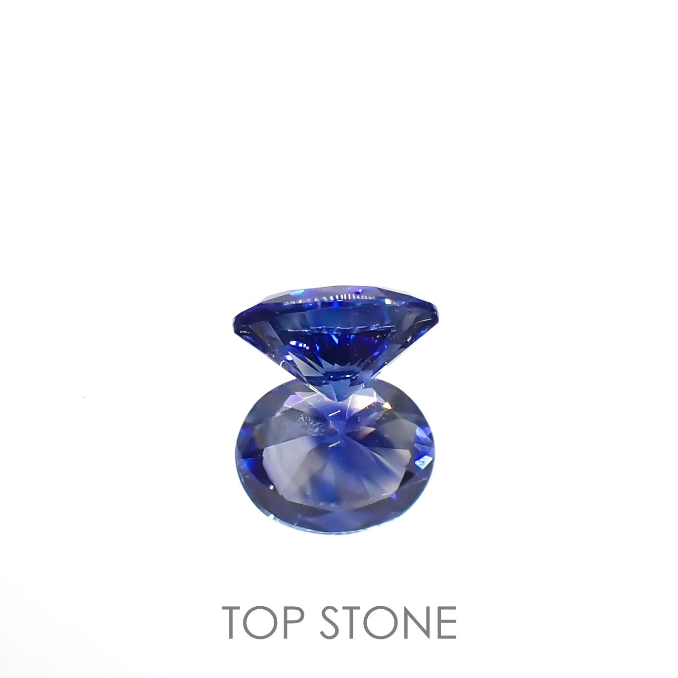 バイカラーサファイア(宝石名サファイア)スリランカ/マダガスカル産 0.54ct 識別済[220817432]5.6x4.5mm前後