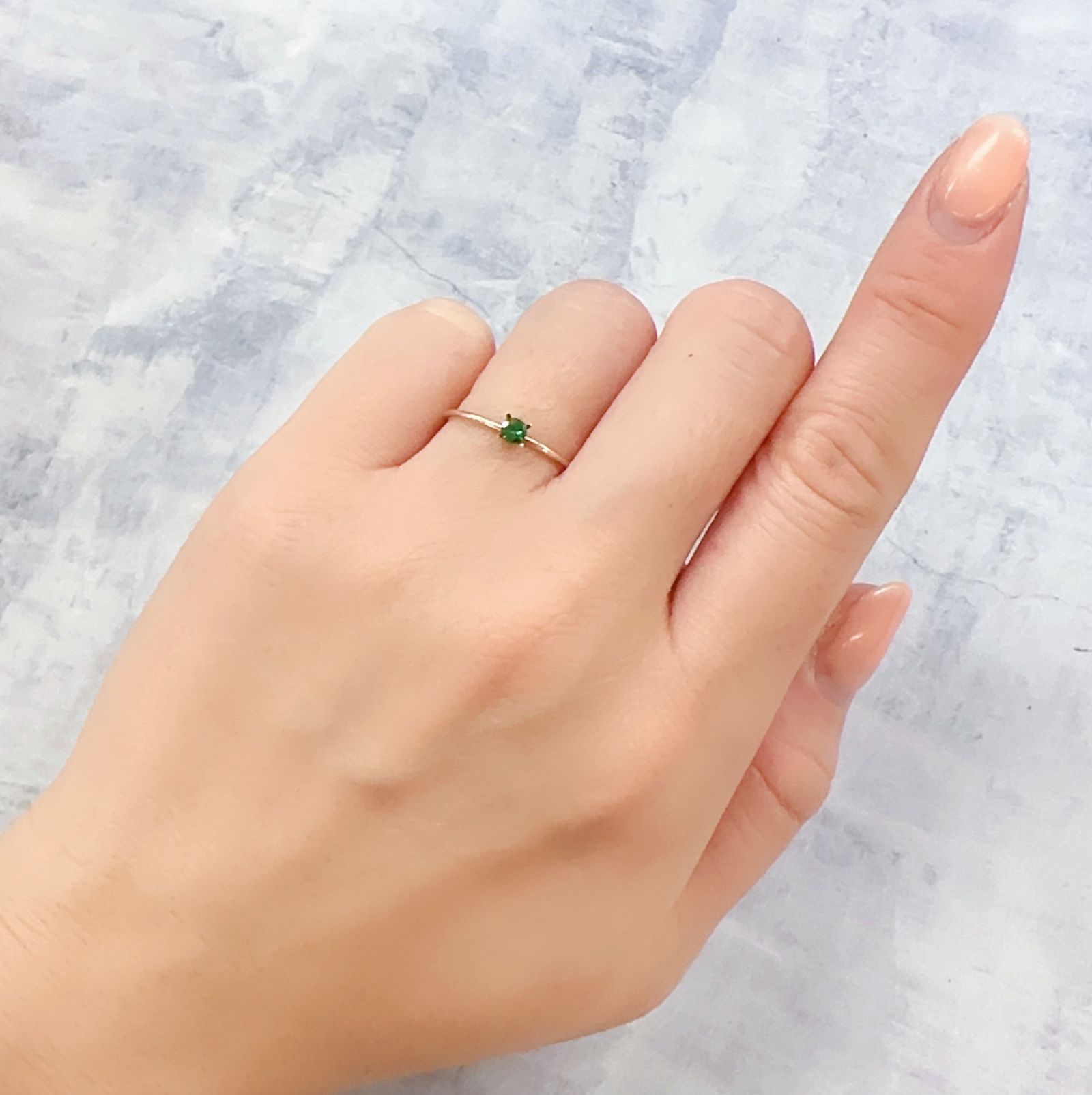 ツァボライト(宝石名ガーネット)タンザニア産 0.12ct 識別済[230120288]3x3mm前後