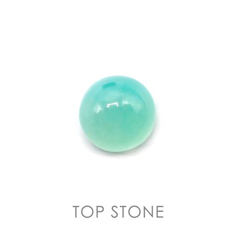 アクアプレーズ(宝石名ブルー グリーン・カルセドニー) 南アフリカ産 9.32ct[20095884]13×12.9mm前後