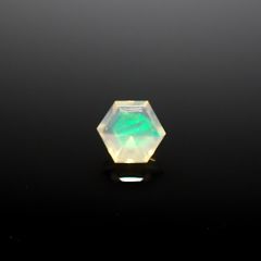 ◇ヘキサゴンカット◇エチオピアオパール エチオピア産 0.13ct[240226210]3.8x3.6mm前後