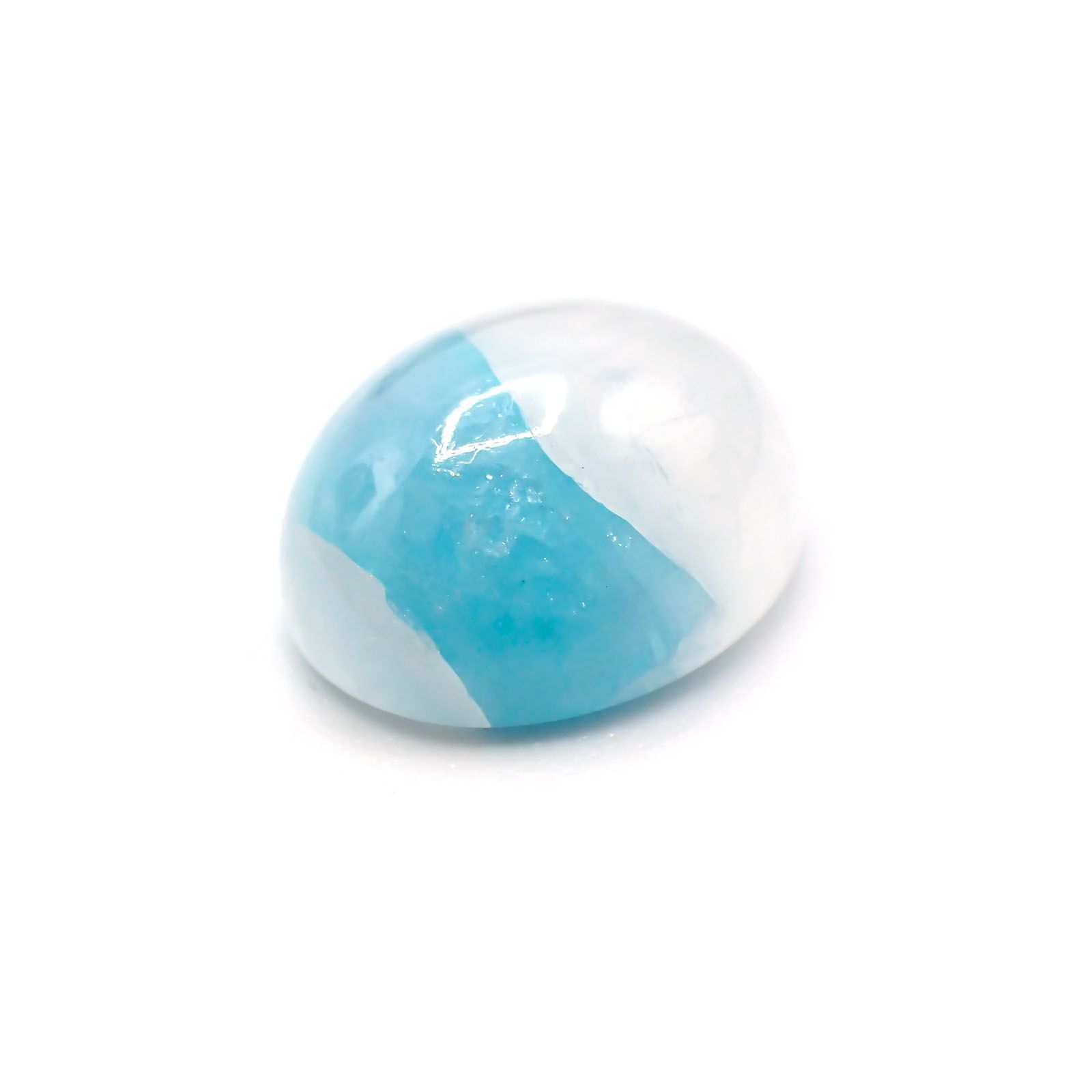 パライバトルマリンインクォーツ ブラジル産 ルース 4.13ct[210310301]10.9×9mm前後