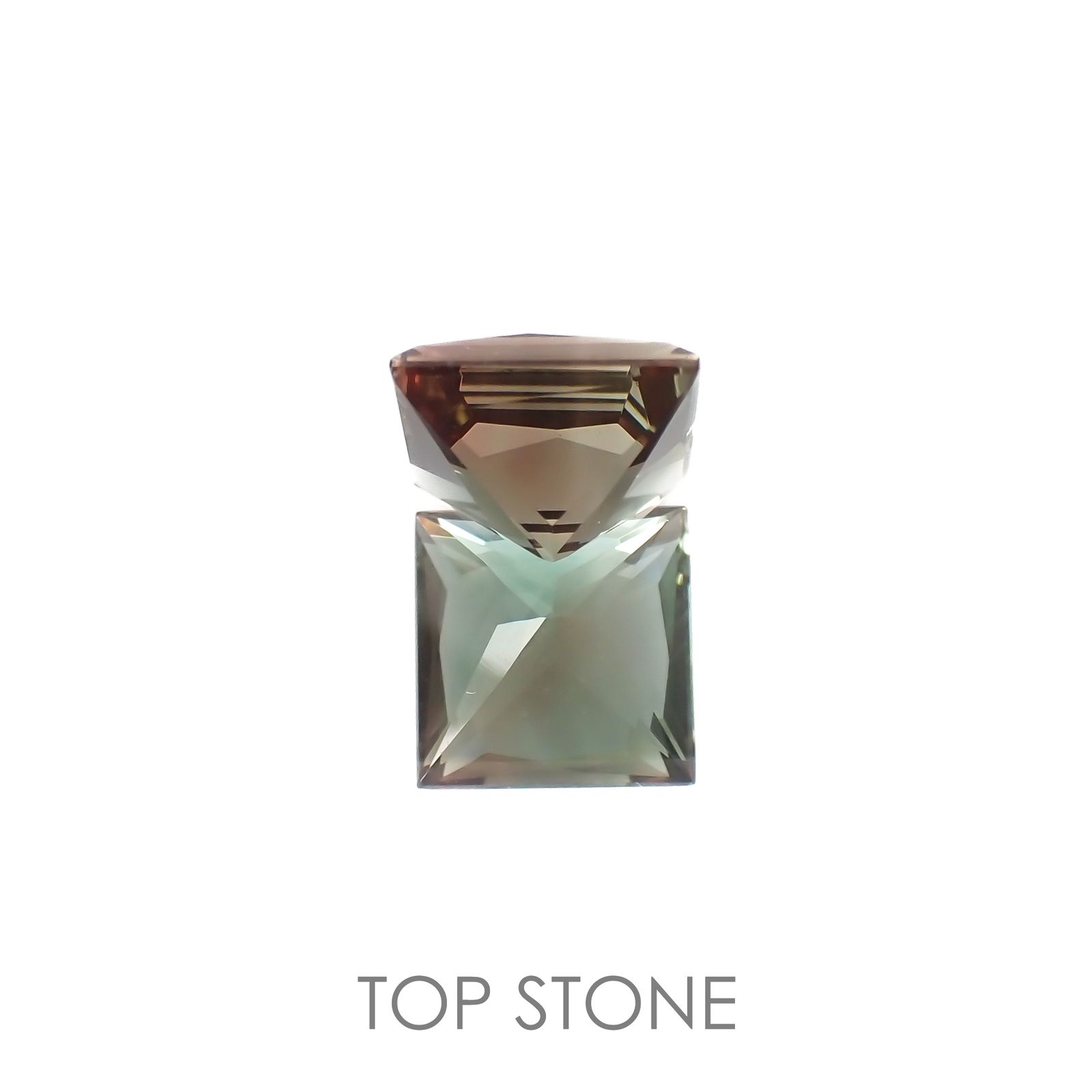◇プリンセスカット◇バイカラーオレゴンサンストーン アメリカ・オレゴン州産 2.76ct[221018706]8.5x8.4mm前後