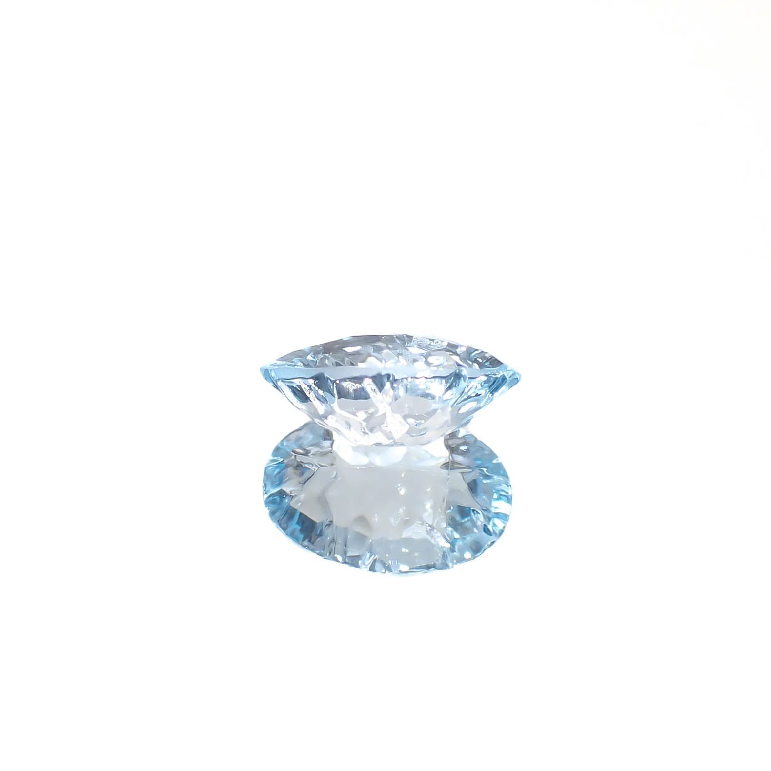 ◇カスタムカット◇ブルートパーズ ブラジル産 3.58ct [241029252]12x8.1mm前後