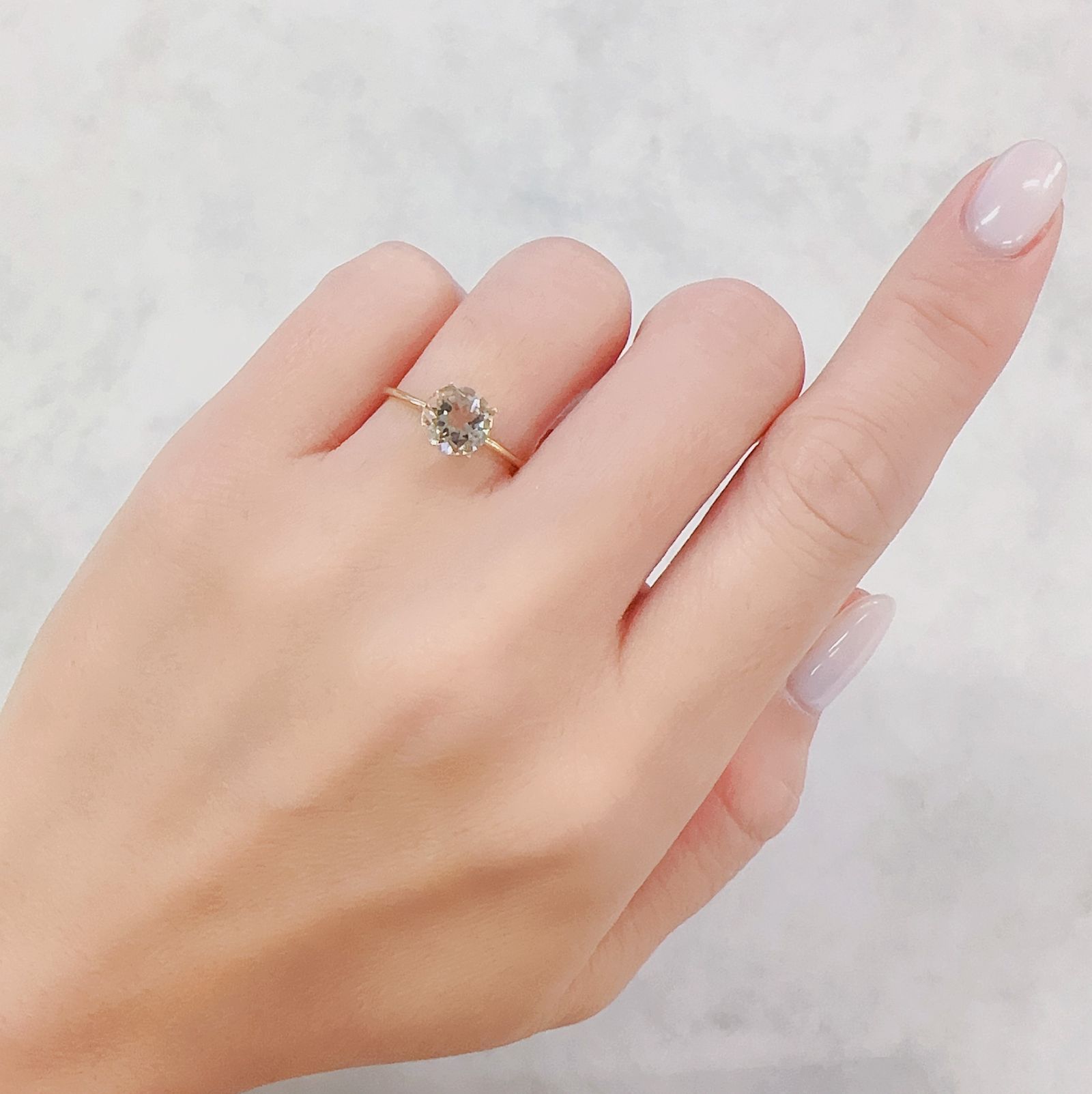 イエロースキャポライト フルオレッセンス(宝石名スキャポライト)タンザニア産 1.18ct 識別済[230722655]7.1x7.1mm前後