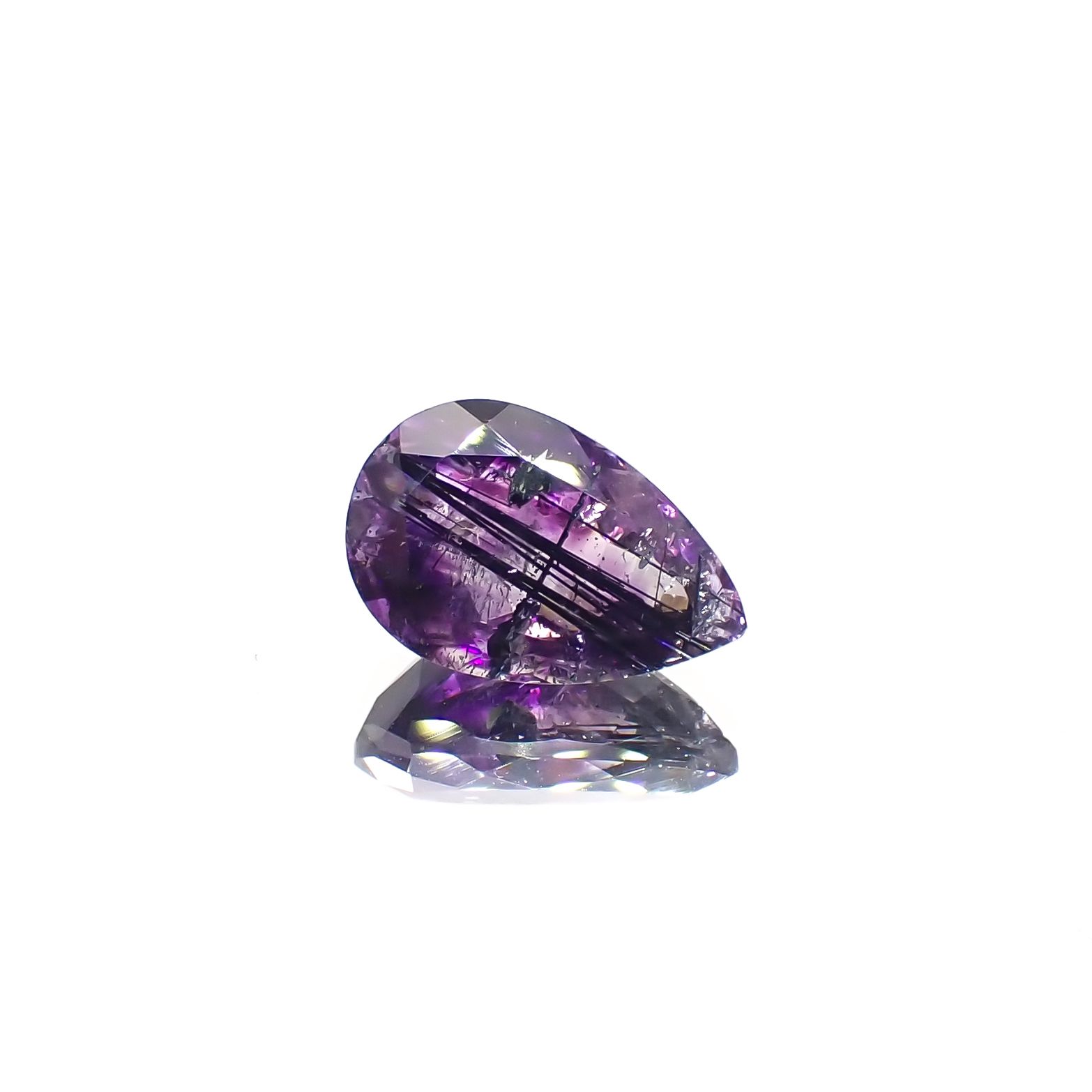 アメジストエレスチャル ナイジェリア産 6.66ct[230622436]15.7x10.2mm前後