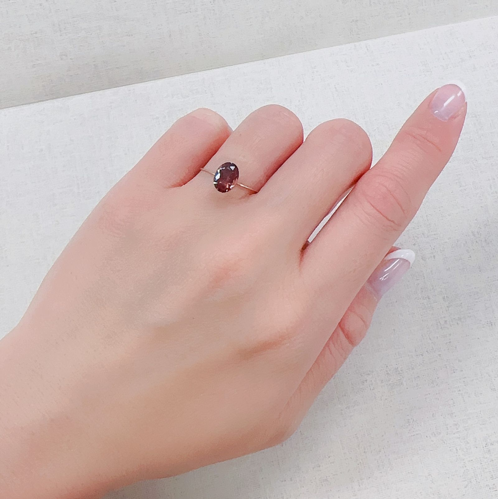 バイカラーアンデシン モンゴル産 1.10ct[230421496]8x6mm前後
