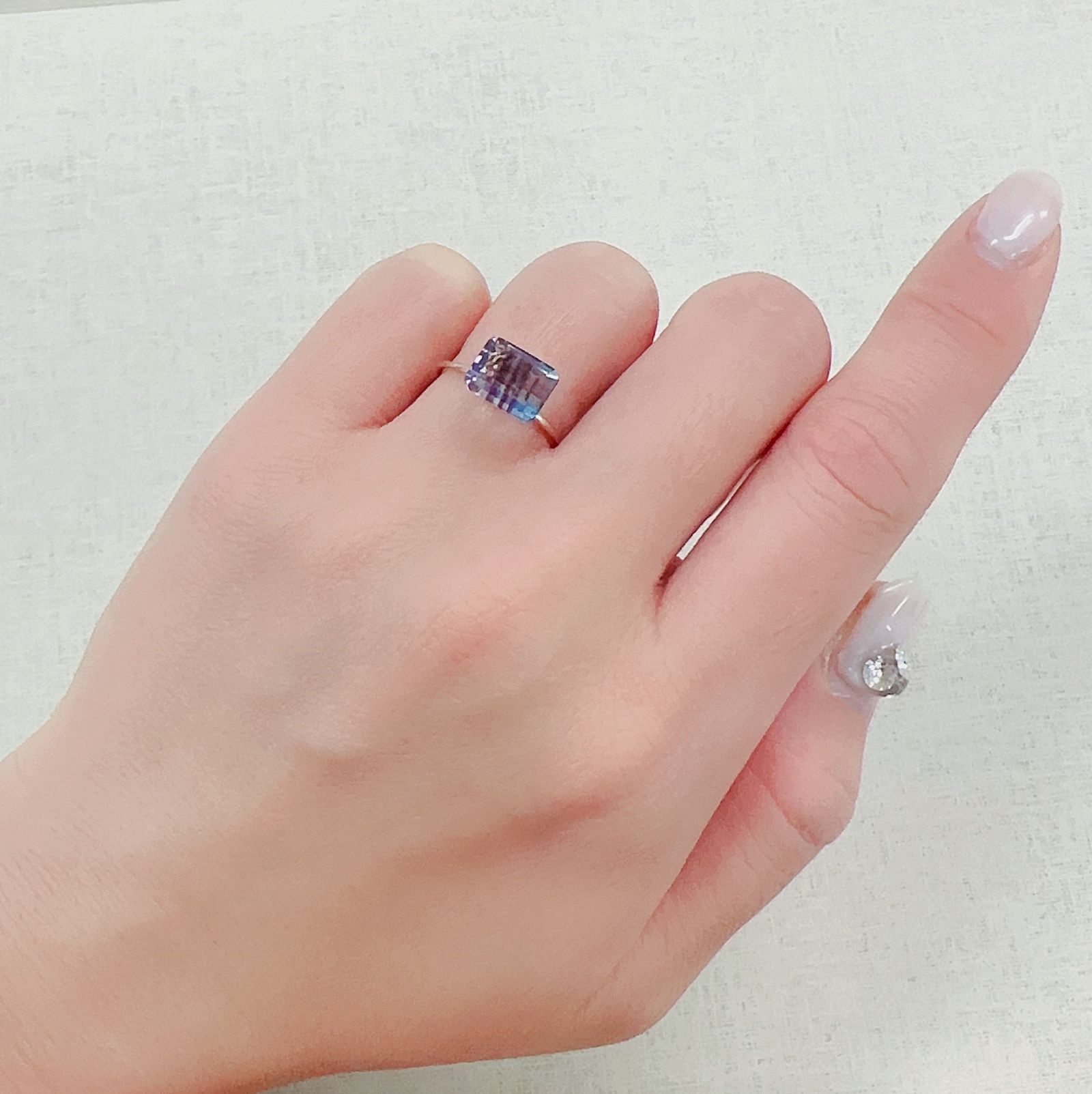パーティカラーフローライト ブラジル産 2.64ct[230421756]9x7mm前後