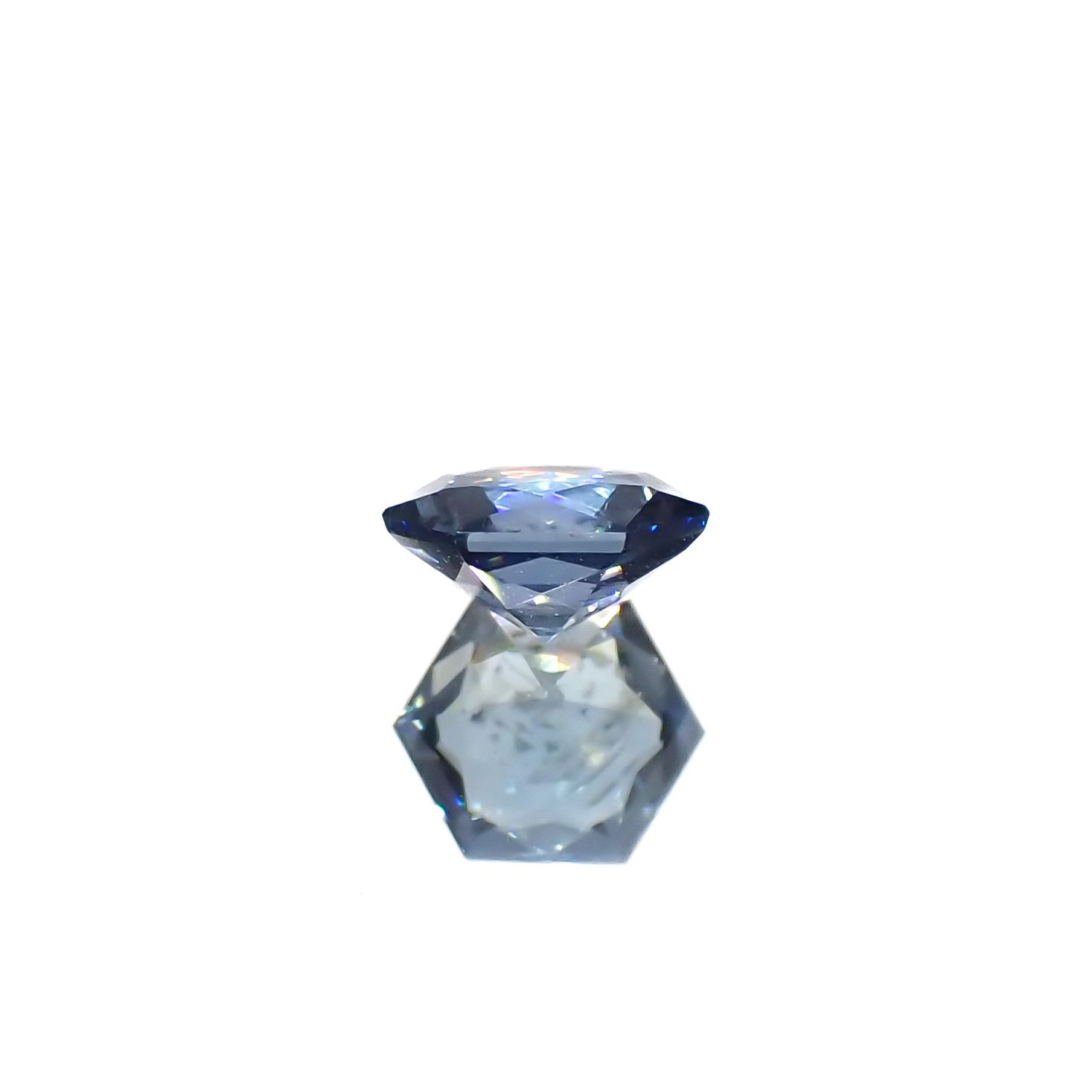 ◇ヘキサゴンカット◇アベンチュリンアクアマリン ブラジル・ミナスジェライス州産 0.31ct[240226007]4.2x4.2mm前後