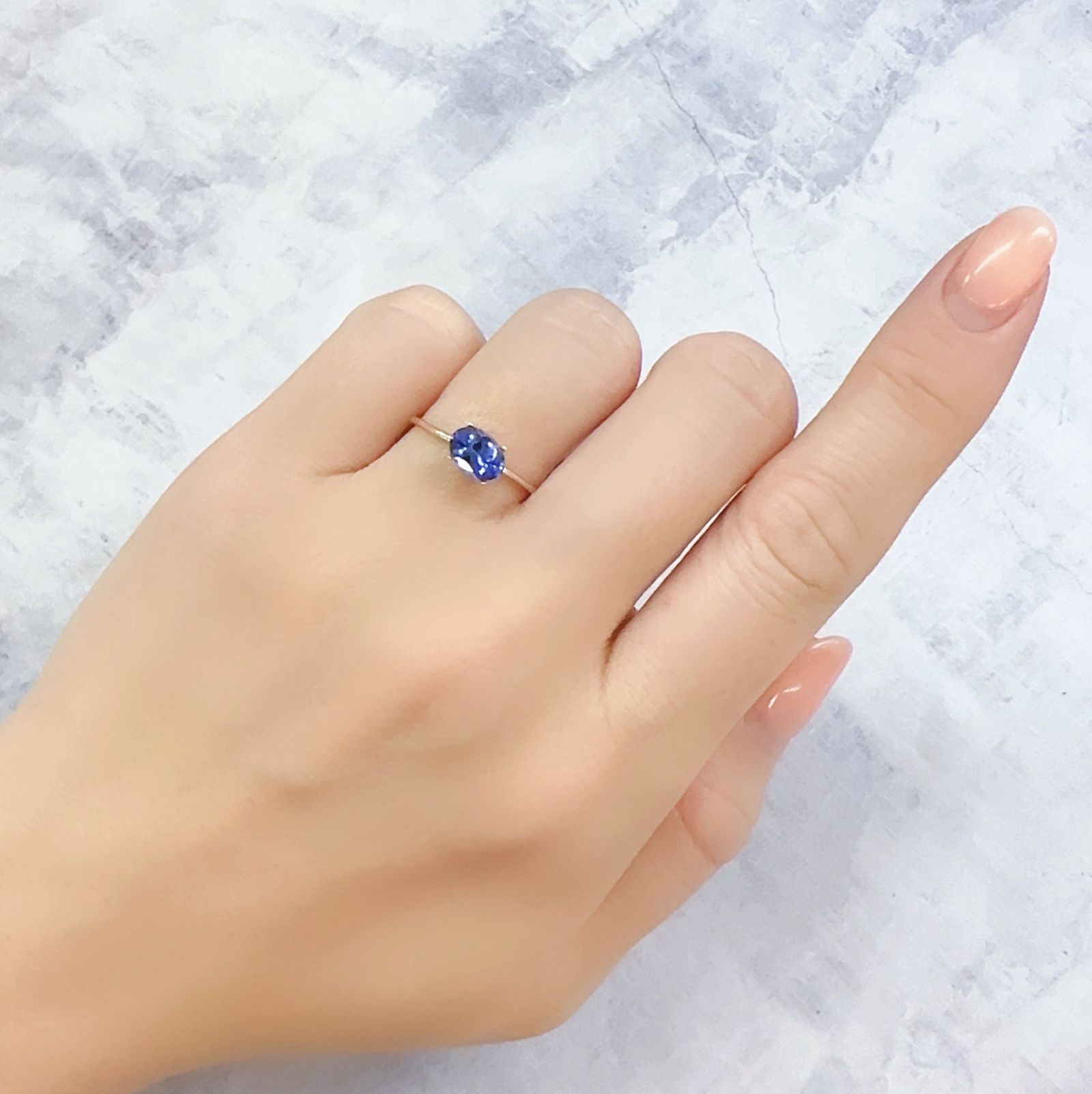 タンザナイト(宝石名タンザナイト)タンザニア産 0.80ct 識別済[230120205]7.1x5mm前後